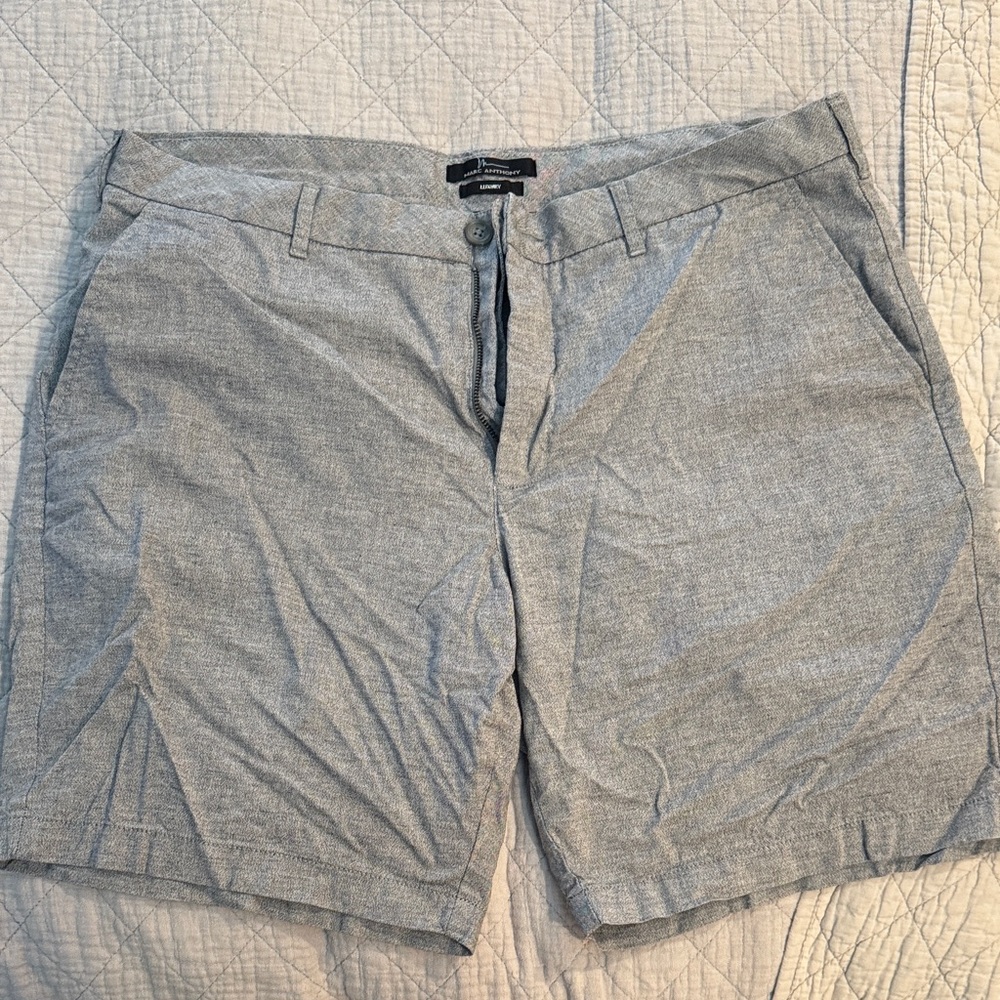 Marc Anthony Gray Flat Front Shorts